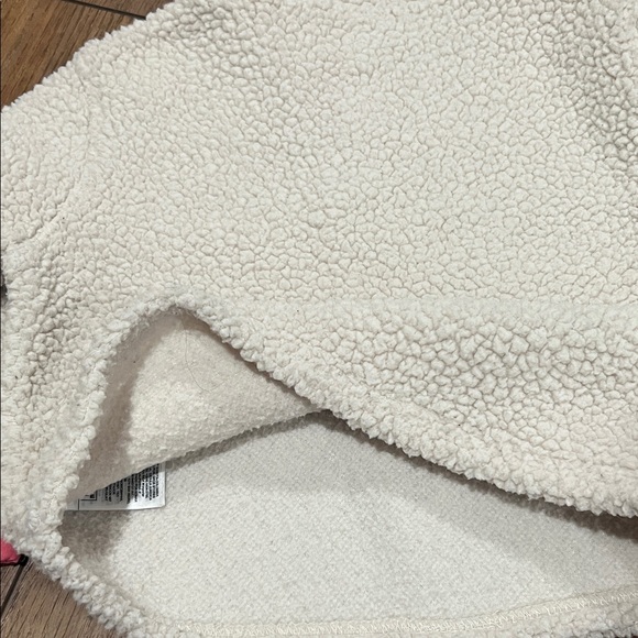 Cozy Cream Sherpa Pullover with Pink Accents - Picture 5 of 6